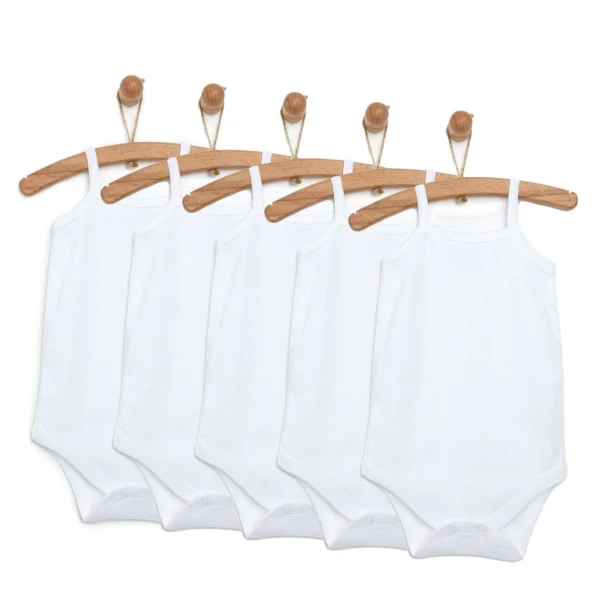 5li Beyaz Body İp Askılı Unisex