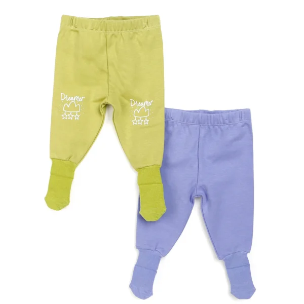 Basic Kız Bebek 2li Çoraplı Pijama Pantolon
